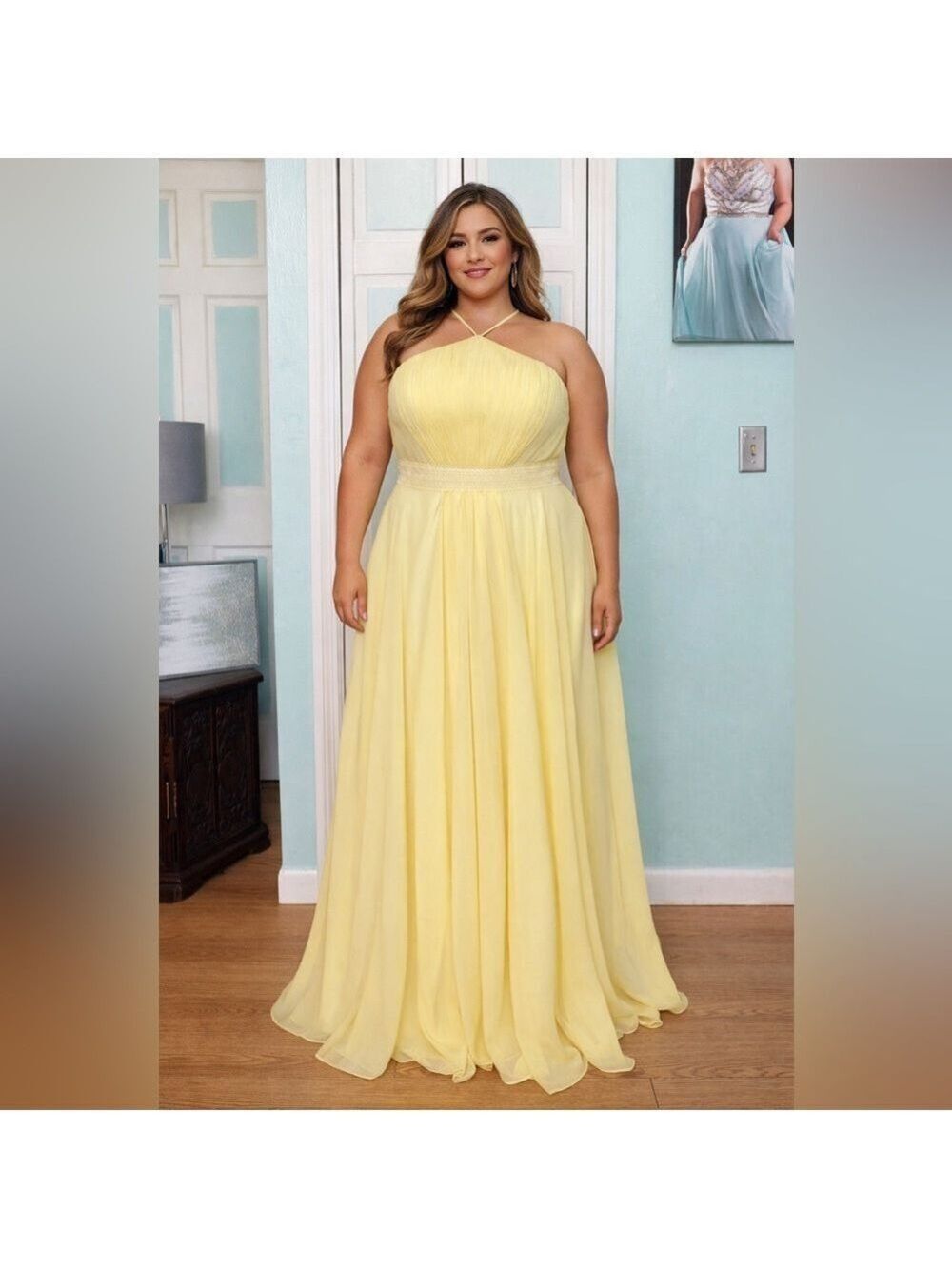 Size 16 Lemon Yellow Clarisse 8155 Sunshine Daffodil NWT Prom Bridesmaid Dress